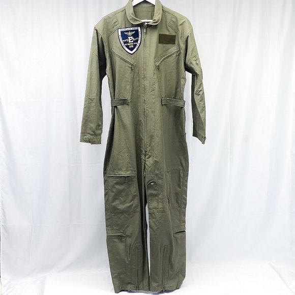 Vintage Mens Aviator US Air Force Navy Fighter Flight Suit Coveralls Top Gun